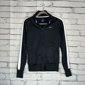 Nike The Athletic Dept Full Zip Track Jacket Black White Stripes Size S SP Y2K